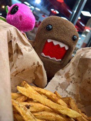 Lovin' that greasy bag o' fries!