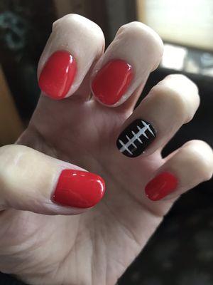 October 4, 2018 - I showed my manicurist a picture off Pinterest and I think she did a great job! Even helped me pick the best colors.