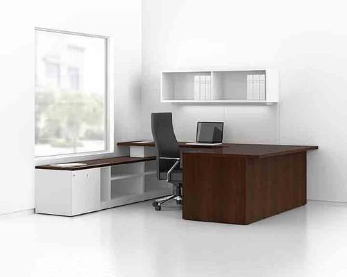 Levels desking from Geiger International. Purchase at Stamford Office Furniture.