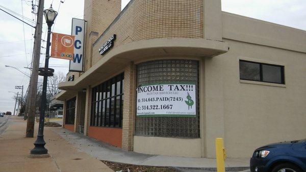 We are located at the corner of Olive and North & South in University City. Come get paid!!!