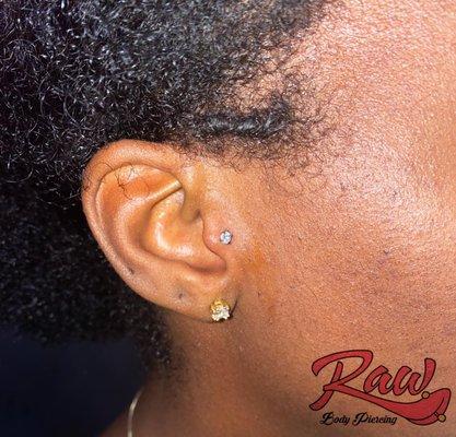 Tragus piercing