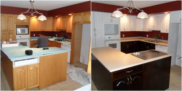 Cabinet Color Changes - Before & After