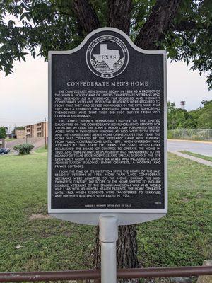 Confederate Men's Home Historical Marker, Austin