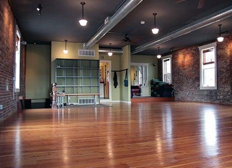 The Love Institute in Seattle just  before the massage tables are set up for the Couples Massage Class.