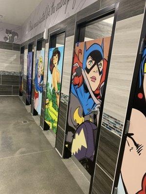 Restroom doors