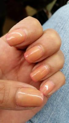 The color I had choose was a spring pink and it turned into a ugly pale salmon color.