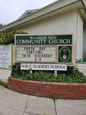 Woodland Hills Community Church sign