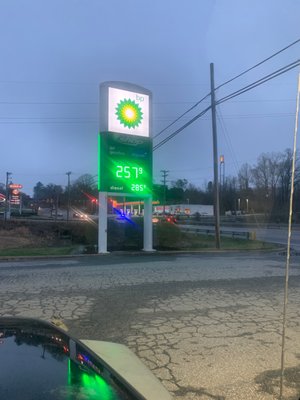 Road/Gas Price Sign