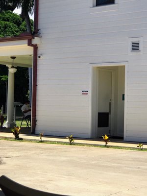 6/21/21 - photo taken across from main waiting area. Yes, that's the restroom. I was pleasantly surprised it was very clean.