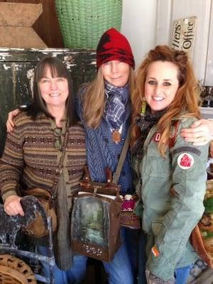 Stephanie Lloyd, Mary Randolph Carter and Jennifer Lanne at The Hudson Mercantile, planning for a book signing at The Mercantile