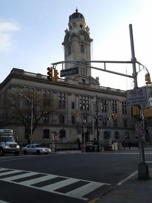 City Hall near veterans place and Washington Street