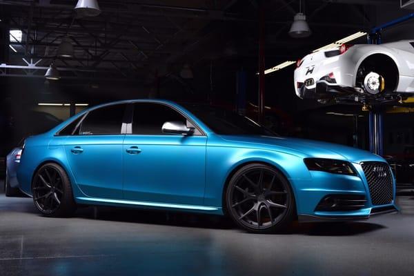 Audi S4 in 3M satin atomic teal, by Echelon Autosports