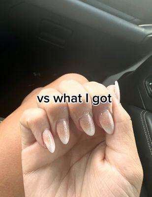 What I actually got from the nail salon.