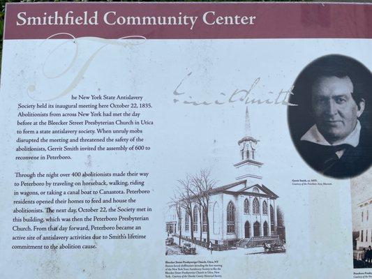 How the Smithfield Community Center is connected to the abolition movement.