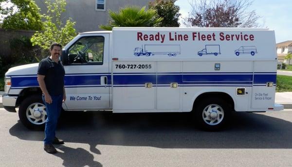 Bo Rodriguez, owner of Ready Line Fleet Service a mobile auto, truck, trailer, and equipment repair business.