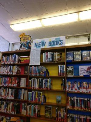 The new books shelf, though it's not a new bookshelf