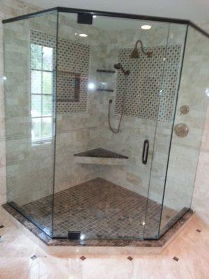 Beautiful shower by UpScale Tile & Stone