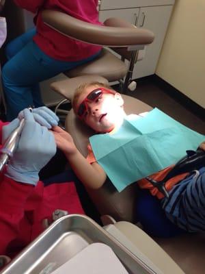 The hygienist takes time with each patient making them comfortable and informed of what will happen during the cleaning.