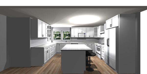 3D design for kitchen remodeling