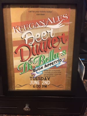 ALL YOU CAN DRINK KEEGAN ALES BEER. COME IN TOMORROW