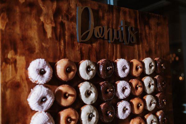 Doughnut wall at our wedding!