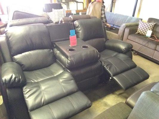 2 Recliner W/ Drop Down Cup Holder Sofa view 2