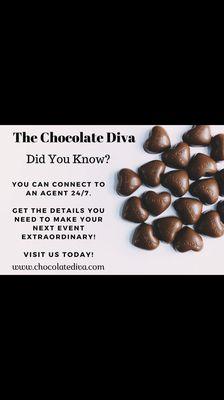 Interesting in a chocolate fountain for your party? Get the answers you need now. Agents are waiting. www.chocolatediva.com