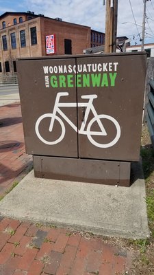 A greenway through the city follows the river, for bikes and walkers.