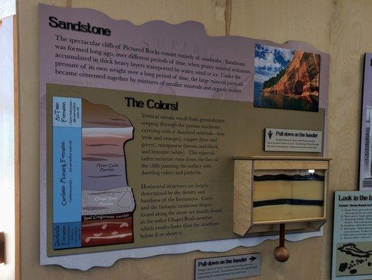 Display in Pictured Rocks Interpretive Center