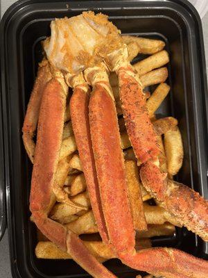 Fried crab legs-  fried way too hard