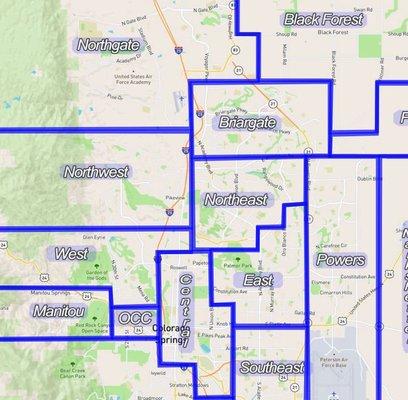 Areas in Colorado Springs