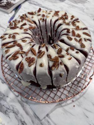 Red Velvet w/ Cream Cheese Icing and pecans