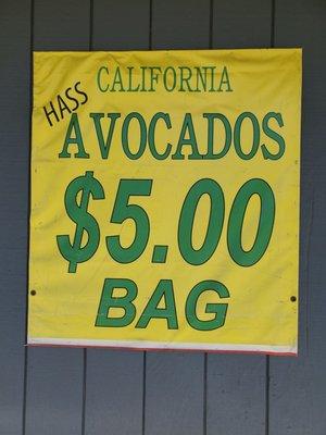 Avocados still $5 a bag