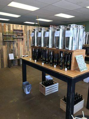 We have 43 Extra Virgin Olive Oils, Flavored Olive Oils and Flavored Balsamics