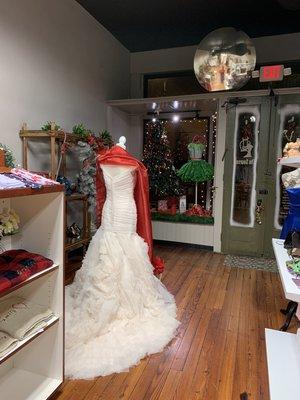 Get your wedding dress here and all alterations.