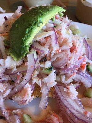 Crab tostada