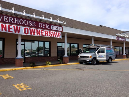 Powerhouse Gym on Long Island got some great mirror tint for their windows.