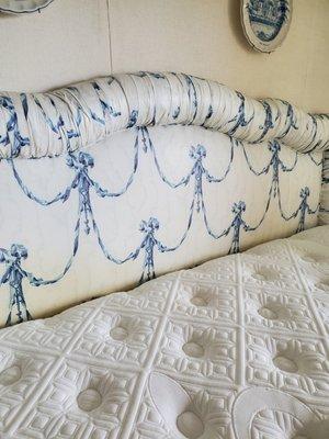 Stained headboard