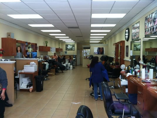 Inside of this Jumbo-sized salon