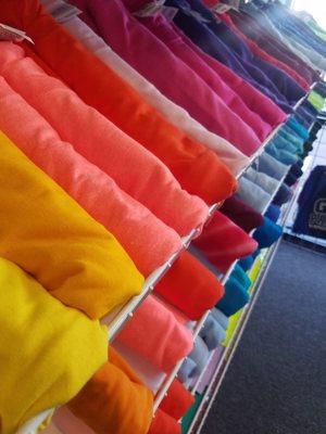 Lots of blank t-shirt colors in stock!