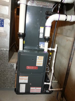 New 96% , variable speed 2 stage furnace, 16 seer split system and humidifier.  Replaced a 30 year old system.  Warren, NJ