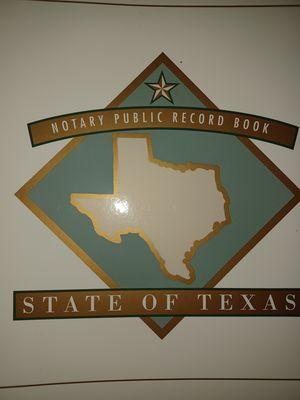 Texas notary record book