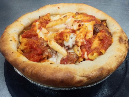 Chicken Parmesan Pasta Bread Bowl