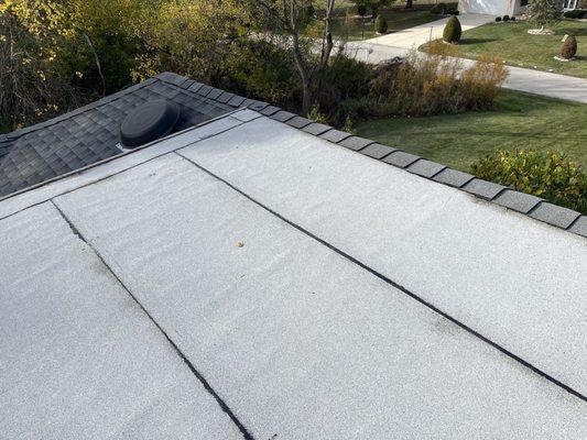 Granular flat roof complete