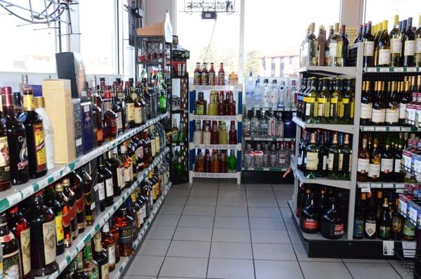 Large selection of premium and discount liquor