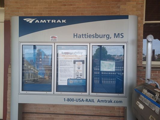 Amtrak station sigage