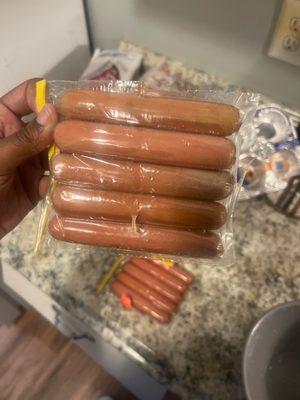 Spoiled hotdogs