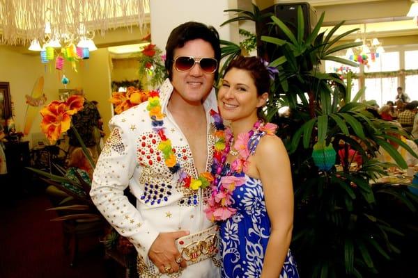 Activities Director Cynthia & Elvis at the 2010 Luau Party