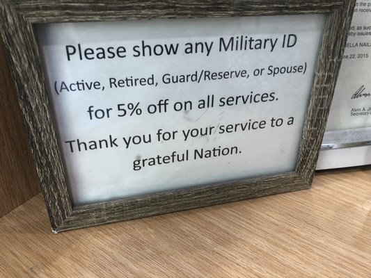 Military discount