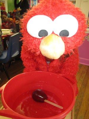 Apple bobbing at our Halloween Party!